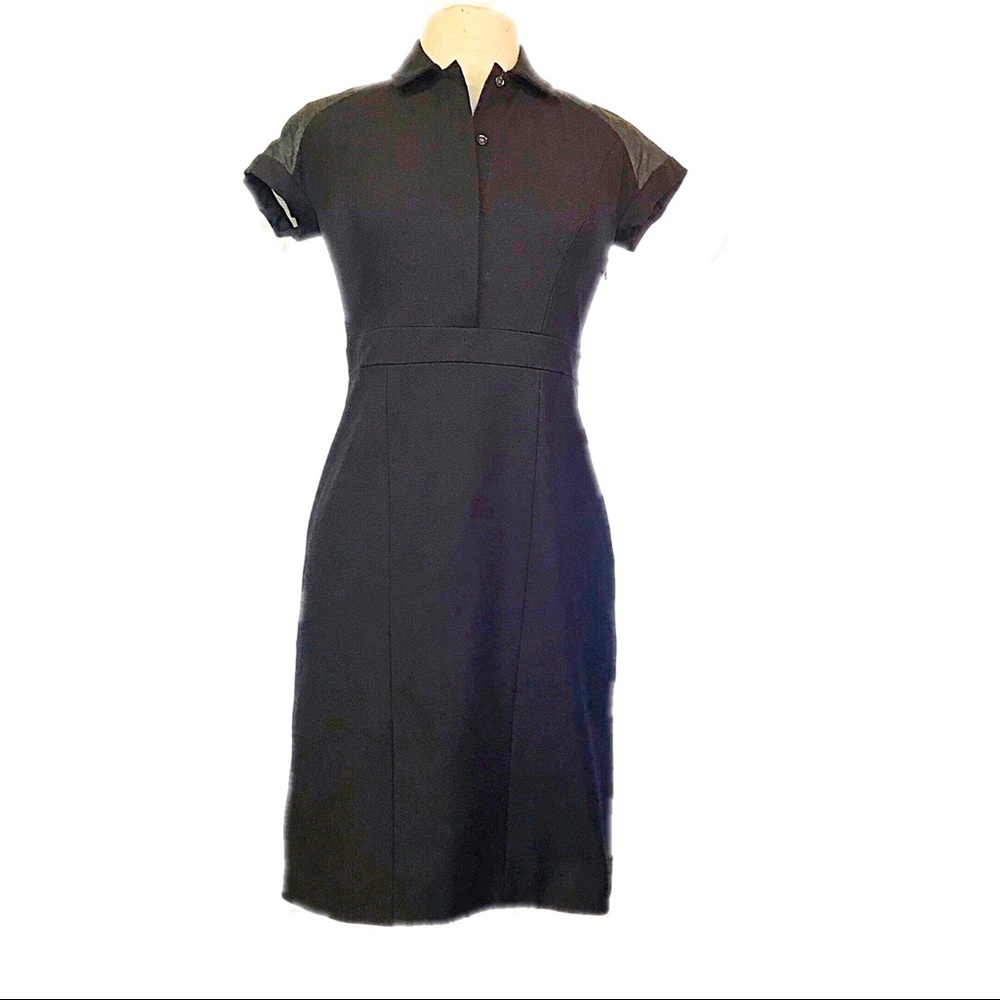 Black shirtwaist dress